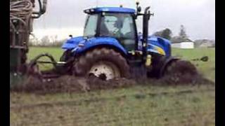 New Holland T8040 pg 25 stuck early spring Dk Farming [upl. by Cowan]