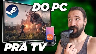 Steam Na TV Com Smartphone Usando Samsung Dex  Steam Link  Streaming Game [upl. by Nodmac454]