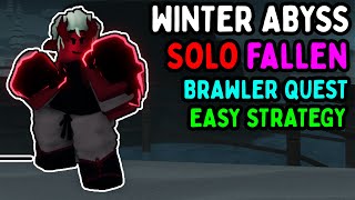 SOLO FALLEN TRIUMPH ON WINTER ABYSS  FALLEN BRAWLER QUEST  Tower Defense Simulator [upl. by Celeski]