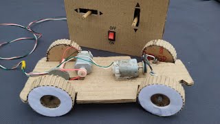 How to make Toy car with cardboard at home  Remote control car [upl. by Ayirp]