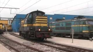 Zondag op AntwerpenNoord de 7736 en rangeringen met de 8250 [upl. by Odrude]