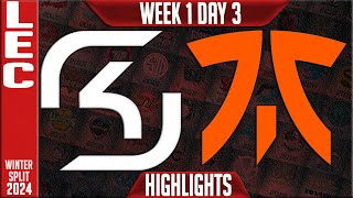 SK vs FNC Highlights  LEC Winter 2024 Week 1 Day 3  SK Gaming vs Fnatic [upl. by Cran454]