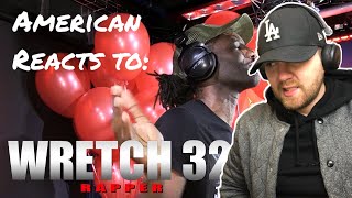 American Reacts to Wretch 32 Fire in the Booth Part 5  Best freestyle I’ve ever seen [upl. by Rhu226]