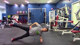 Planche latérale et abduction de la hanche sur coude iso Side plank and hip abduction on elbow [upl. by Le]