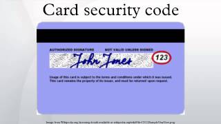 Card security code [upl. by Robers]