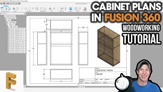 Creating CABINET PLANS in Fusion 360 Fusion 360 Woodworking Tutorial [upl. by Gies]