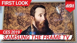 CES 2019 Samsung The Frame TV First Look  Digitin [upl. by Ojybbob]