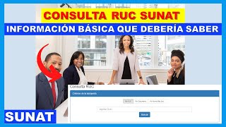 💻GUÍA CONSULTA RUC SUNAT información básica a tener en cuenta [upl. by Greenes]