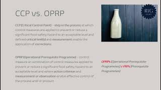 CCP Critical Control Point vs OPRP Operational Prerequisite Programme ISO 220002018 [upl. by Lawrence695]