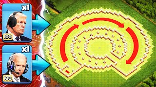 TH16 TROLL BASE vs PRESIDENTS  Clash of Clans Update [upl. by Dorree]