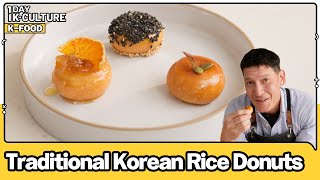 1DAY 1KCULTURE KFOOD Traditional Korean Rice Donuts Gaeseong Juak Recipe with Chef Ryan [upl. by Nishom]