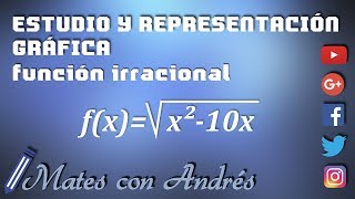 Estudio completo y representación gráfica de una función irracional BACHILLERATO MATEMÁTICAS [upl. by Swetlana]