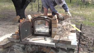 How to build a woodfired pizzabread oven with its own hot water system [upl. by Halihs]