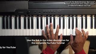 CAROL OF THE BELLS Easy Piano LESSON PREVIEW  Tutorial Link Below EricBlackmonGuitar [upl. by Ravo55]