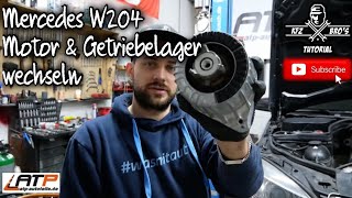 Mercedes W204 Motorlager Getriebelager wechseln  Anleitung  Replace Engine Transmission Mount [upl. by Acilejna]