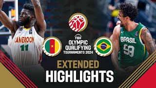 Cameroon 🇨🇲 vs Brazil 🇧🇷  Extended Highlights  FIBA OQT 2024 Latvia [upl. by Agem]