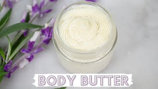 How to Make Whipped Body Butter LESS GREASY [upl. by Enileme516]