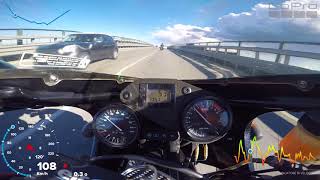 Aprilia rs 250 chesterfield top speed 0200 kmh GOPRO sound arrow onboard [upl. by Romona]