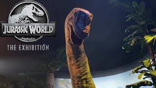 Meeting BRACHIOSAURUS  Jurassic World Exhibition Manchester [upl. by Oiramej]