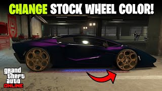 How to Change Stock Wheel Color in GTA Online 2024  Easy Guide [upl. by Shelburne463]