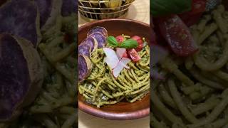 Vegan Pesto Pasta plantbased recipe veganfood veganrecipes vegan plantbasedfoodie [upl. by Ressay678]