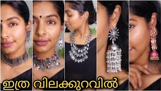 Best quality affordable online jewelry haulLatest trendy oxidized jewellery in malayalam Asvi [upl. by Hairym263]