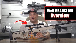 One Of The Top Airsoft L96 Sniper Rifles On The Market  Well MB4403 L96 Overview [upl. by Dennis]