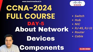 CCNA Full Course 2024  All About Network Devices and Network Components  Switch  Hub  Router [upl. by Arbe641]