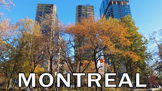 Montreal Quebec  Downtown Autumn Walk  November 2023 [upl. by Annodal521]