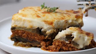 I prepare this delicious Greek Moussaka recipe with baked eggplant every week [upl. by Stirling]