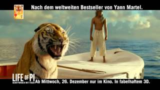 Schiffbruch mit Tiger  Life of Pi der Weltbestseller von Yann Martel  jetzt im Kino [upl. by Jarin]