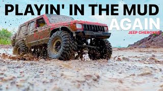 RC SCALE 110  JEEP CHEROKEE RGT 86100 V2  DRIVING IN THE MUD [upl. by Eirdua]