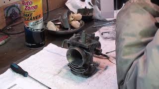 Carburetor rebuild on a Polaris Sportsman ATV 500 making 1 good carb out of 2 [upl. by Zailer]