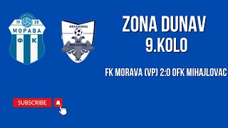 Zona Dunav 9 Kolo FK Morava VP 20 OFK Mihajlovac [upl. by Nagar]