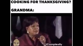 Grandma Thanksgiving Rap Song quotBeans Greens Potatoes Tomatoesquot Lyrics [upl. by Tanner71]