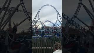 Blue Fire Launch Slow motion rollercoaster europapark bluefire [upl. by Ordep]