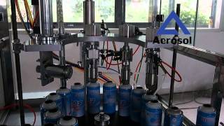 Automatic Spray Paint Aerosol Filling MachineVenezuela [upl. by Rehtae]