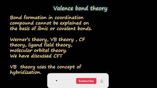 bonding in coordination compoundsVB theoryoctahedral complexesdiamagnetic compouds [upl. by Nishom]