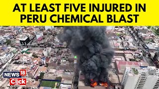 Peru Chemical Blast  Watch Smoke Billows From Chemical Blast In Lima  N18V [upl. by Yerxa13]