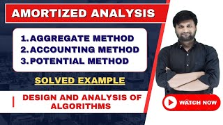 Amortized Analysis  design and analysis of algorithms DAA [upl. by Niobe]