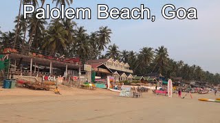 Palolem Beach Goa India  Walking Tour  Slow TV [upl. by Fawnia692]