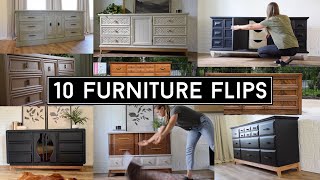 10 Inspiring Furniture Flips Ep 2  Beautiful Furniture Makeovers  Furniture Flips [upl. by Gnap]