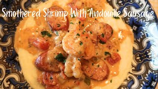 This Smothered Shrimp and Grits Recipe Is So Delicious 👌 The Best Ive Made❗❗❗ [upl. by Dudley]