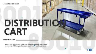 2 Shelf Utility Distribution Cart with Ladder Hooks  National Cart Company [upl. by Hsatan996]