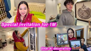 Special invitation  wafa dar rishty  ghar ki decoration  sitara yaseen vlog [upl. by Shaughnessy771]