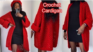 Easy Crochet Cardigan  Fast Granny Stitch Cardigan Tutorial [upl. by Christoper]