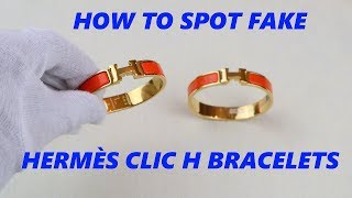 Hermes Clic H Bracelet AUTHENTICITY CHECK  Real vs Fake Hermes Guide [upl. by Cohette]