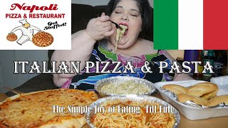 Pizza amp Pasta Carbfest from Napoli Mukbang [upl. by Adhamh404]