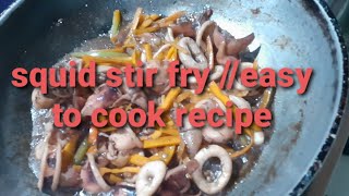 squid stir fry easy to cookampbudget recipe [upl. by Fabozzi]