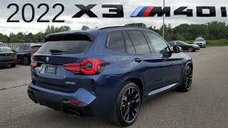 2022 BMW X3 M40i Phytonic Blue on Tartufo Merino Leather Exhaust Note Test [upl. by Hevak108]